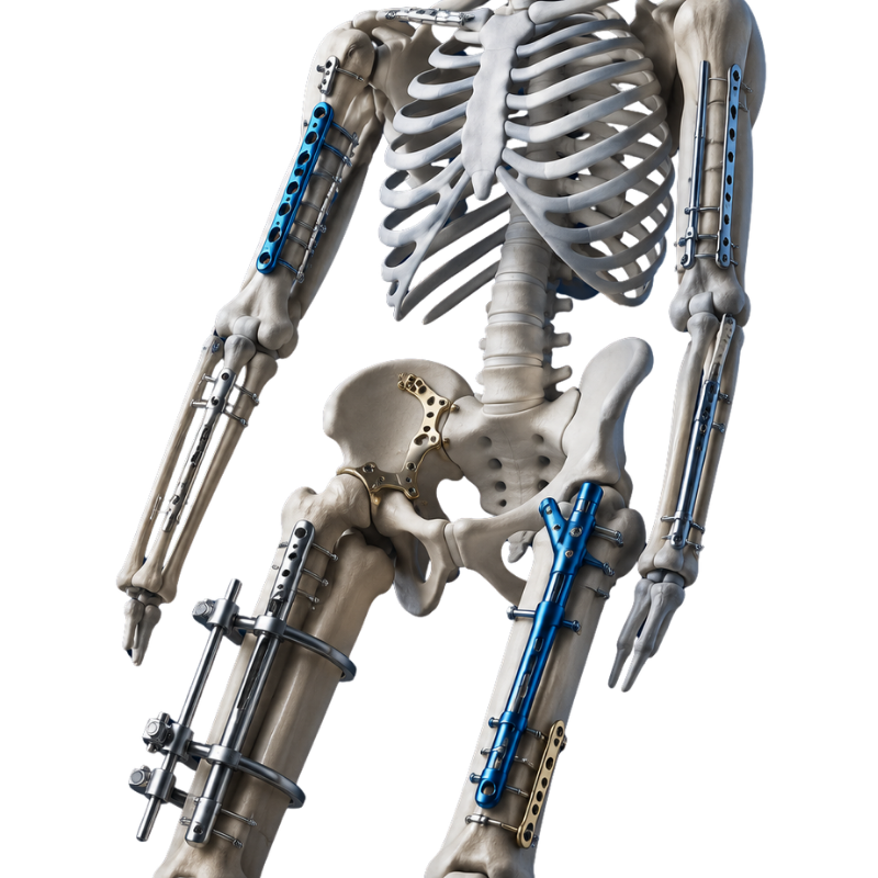 Complete implant ranges for poly trauma cases